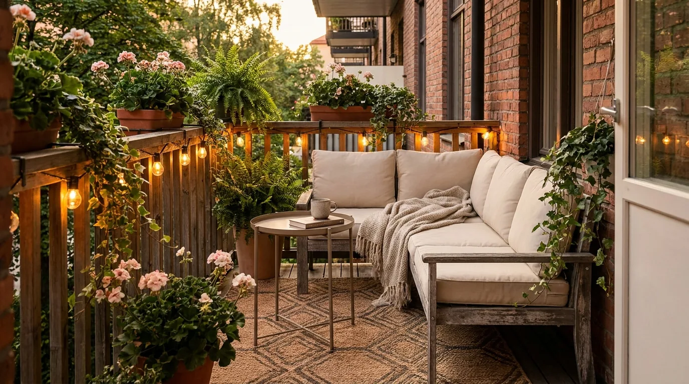 Déco balcon cosy : comment aménager un petit coin détente
